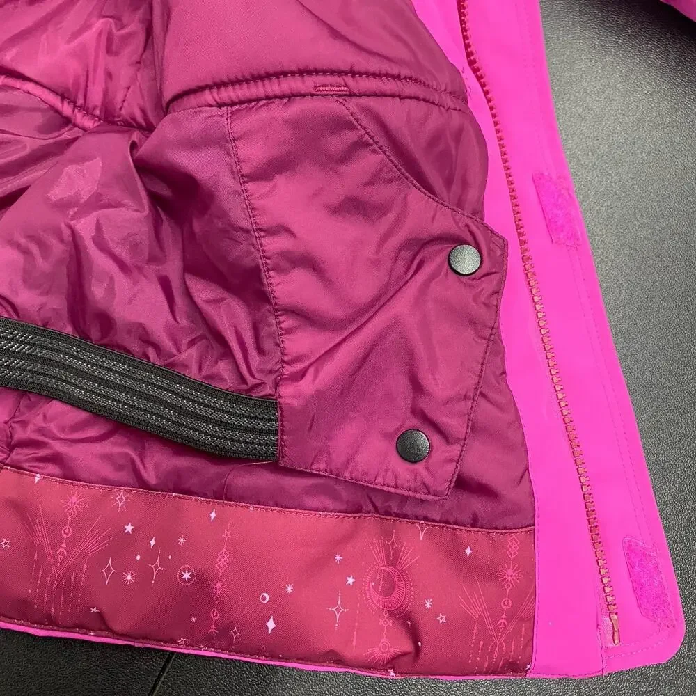 Obermeyer Rylee Teen Girls L 14-16 Pink Ski Jacket Hooded Insulated Snow Coat
